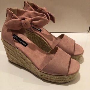 Lord & Taylor Espadrille Suede Bow Heels